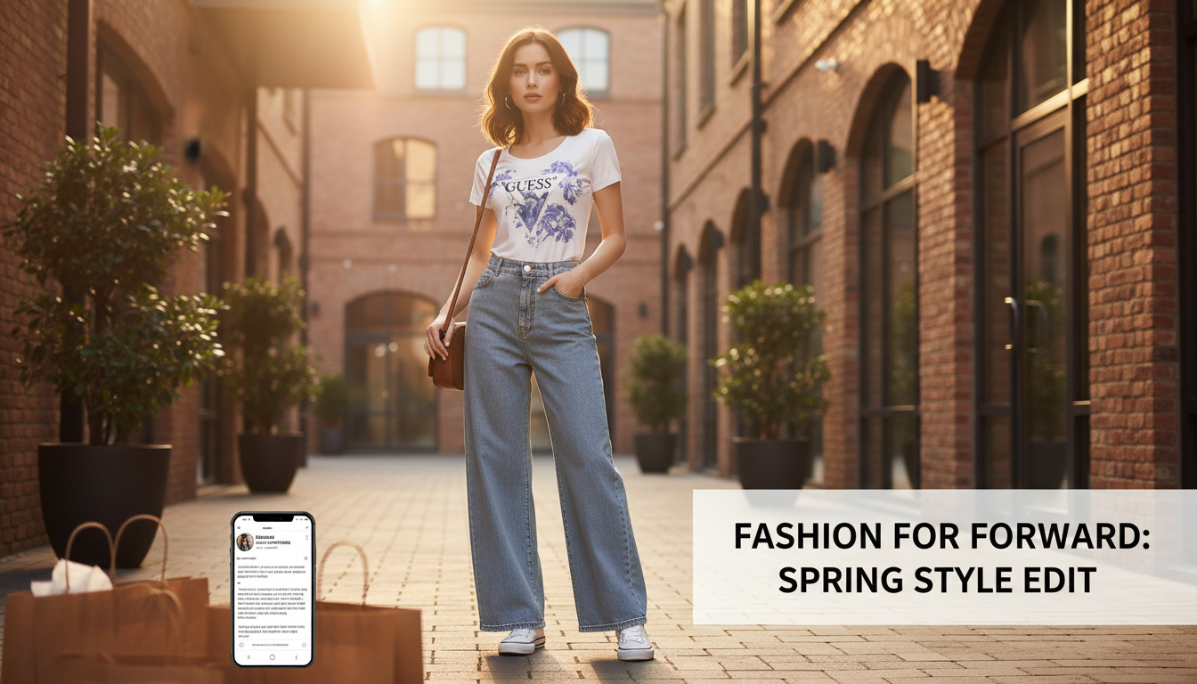 Guess Women’s White Print T-Shirt: Easy Outfit Staples